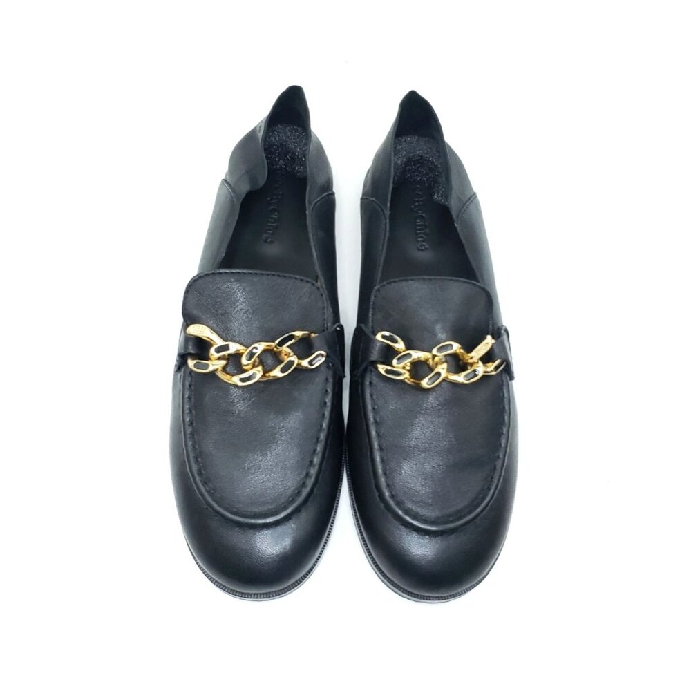 See by Chloe Mahe Chain Loafers Convertible Black Leather Womens EUR 40/US 10